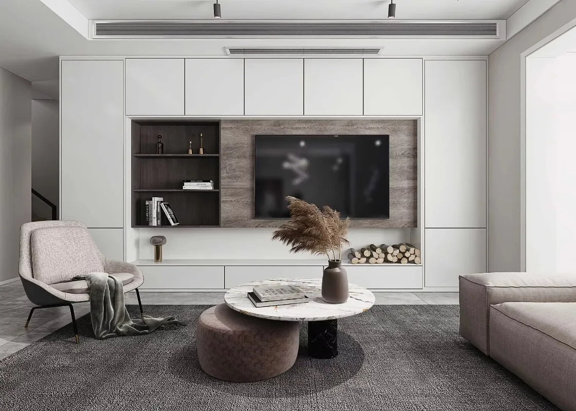 Furniture Modular Custom Wooden TV Cabinet Modern Minimalist Living Room TV Cabinet
