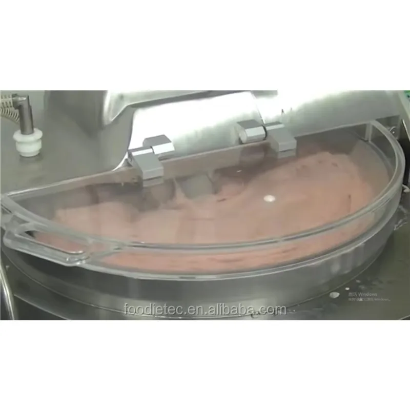 Factory Full-Automatic Stainless Steel Fish Ball Chopping Mixing Machine Frequency Conversion Surimi Chopper Meatball Meat Mixer