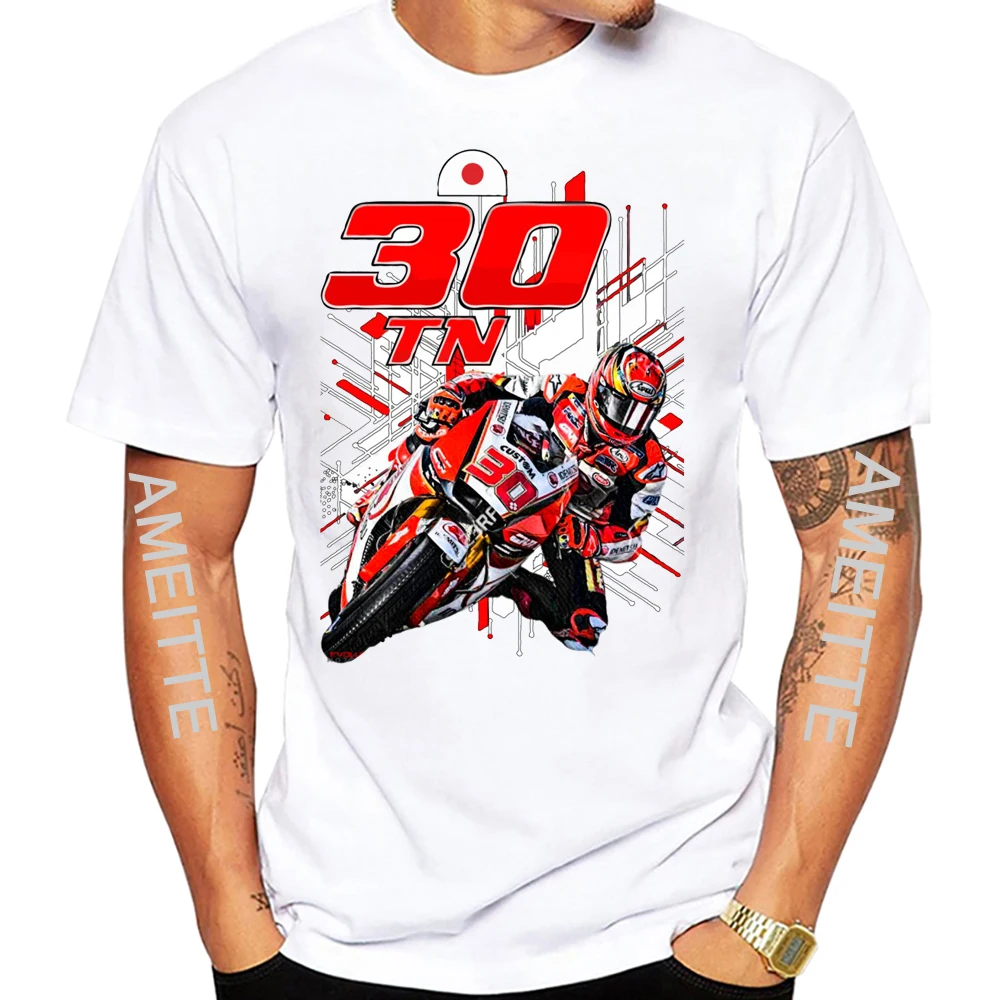 Takaaki Nakagami 30 GP Race Japan Rider Legend T-Shirt New Men Short Sleeve Boy Casual Tees Ride Motorcycle Sport White Tops