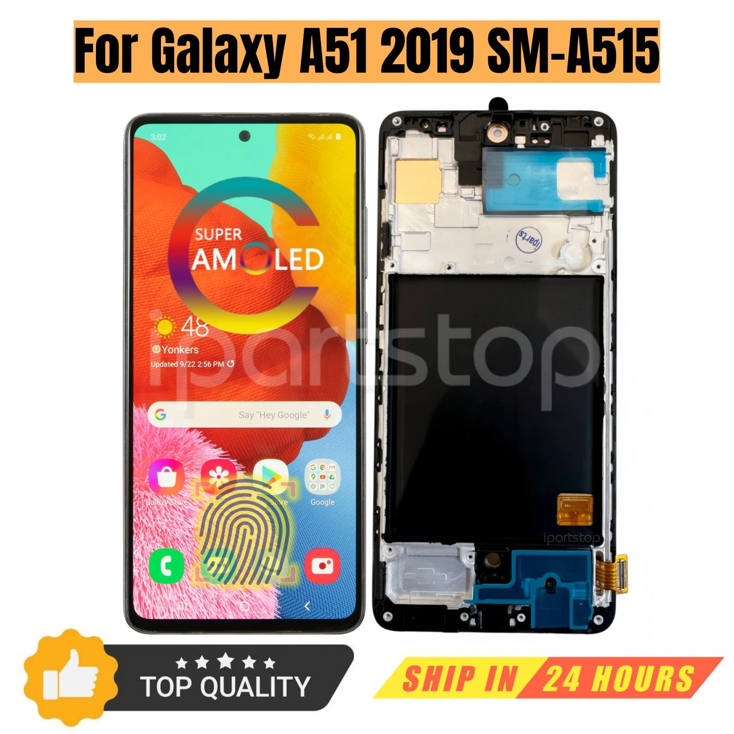 Запасной AMOLED-дисплей iParts для Samsung Galaxy A51 4G SM-A515 A515F A515U A515FD, OLED-сенсорный экран в сборе с рамкой