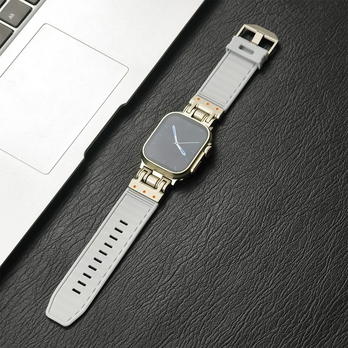 Silikonarmband für Apple Watch Ultra 2 49mm 46mm 45mm 44mm 42mm Sportarmbänder für Apple IWatch Series 9 8 7 6 5 4 Armband – Detail 4