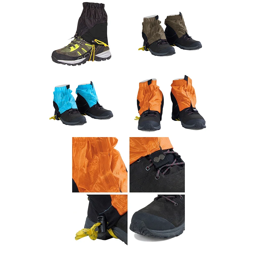 For Hiking Boots Outdoor Leg Protection Hiking Leg Covers For Rugged Terrains Airflow Optimized Fabric 20D Checkered Fabric