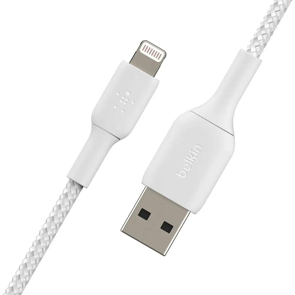

Certified Braided Lightning Cable - 3.3ft/1m - USB to Lightning - White