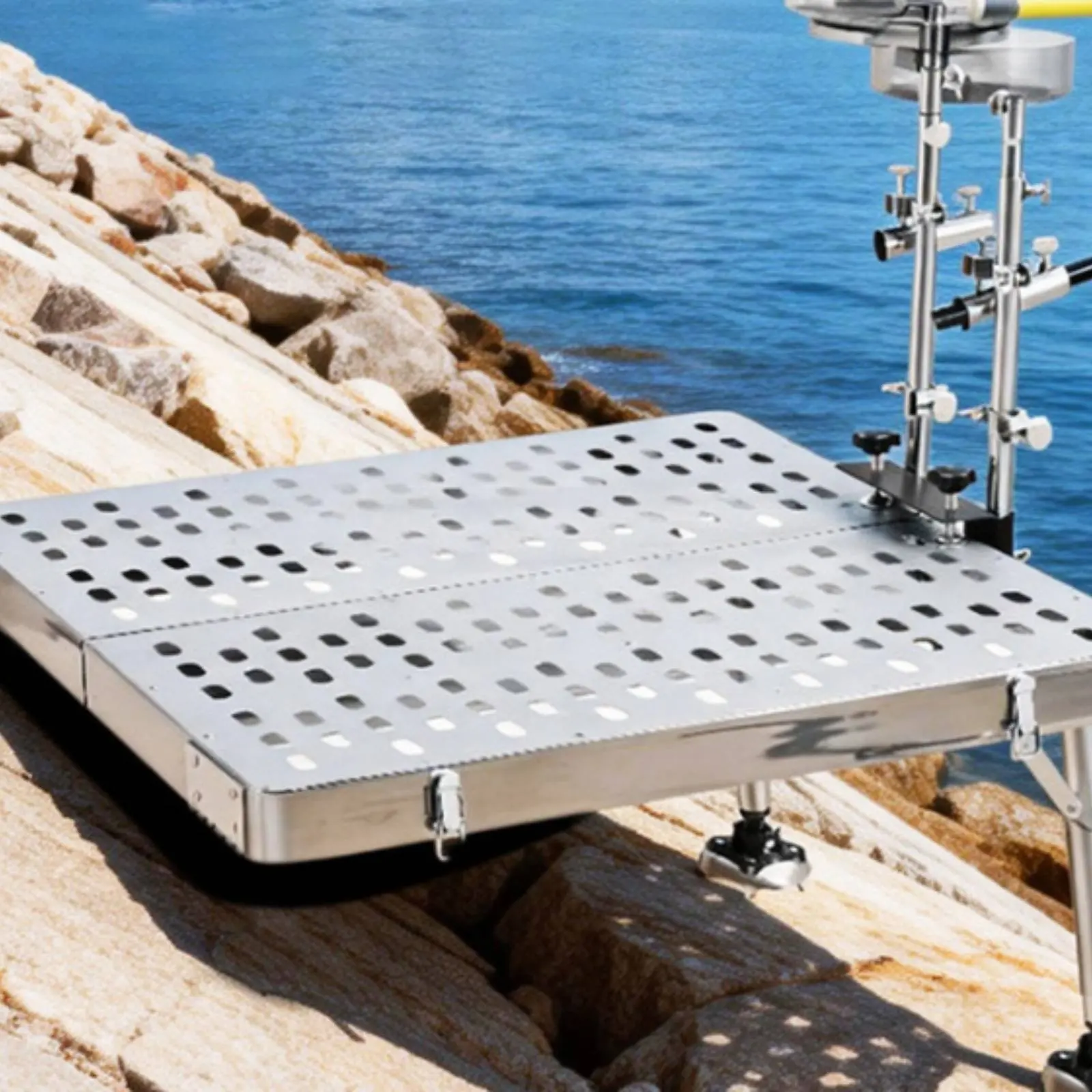 Adjustable Leg Fishing Stand Foldable Folding Fishing Platform for Anglers