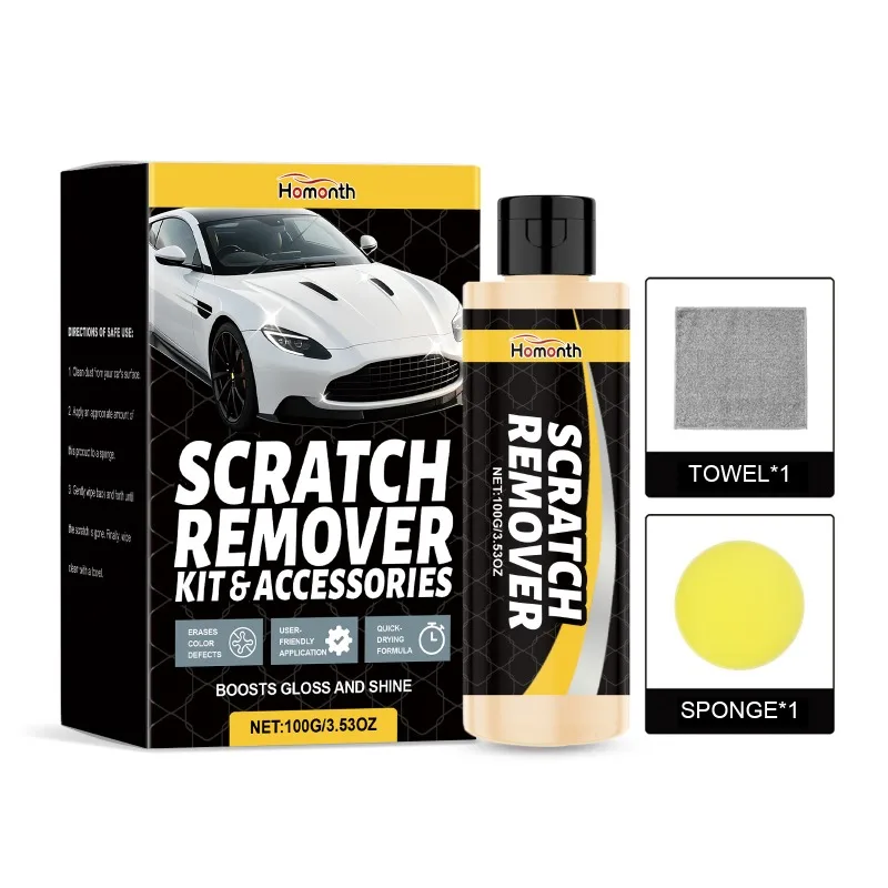 Car Scratch Care Kit, Daily Cleaning for Car Scratches and Stains, Paint Surface Gloss Maintenance