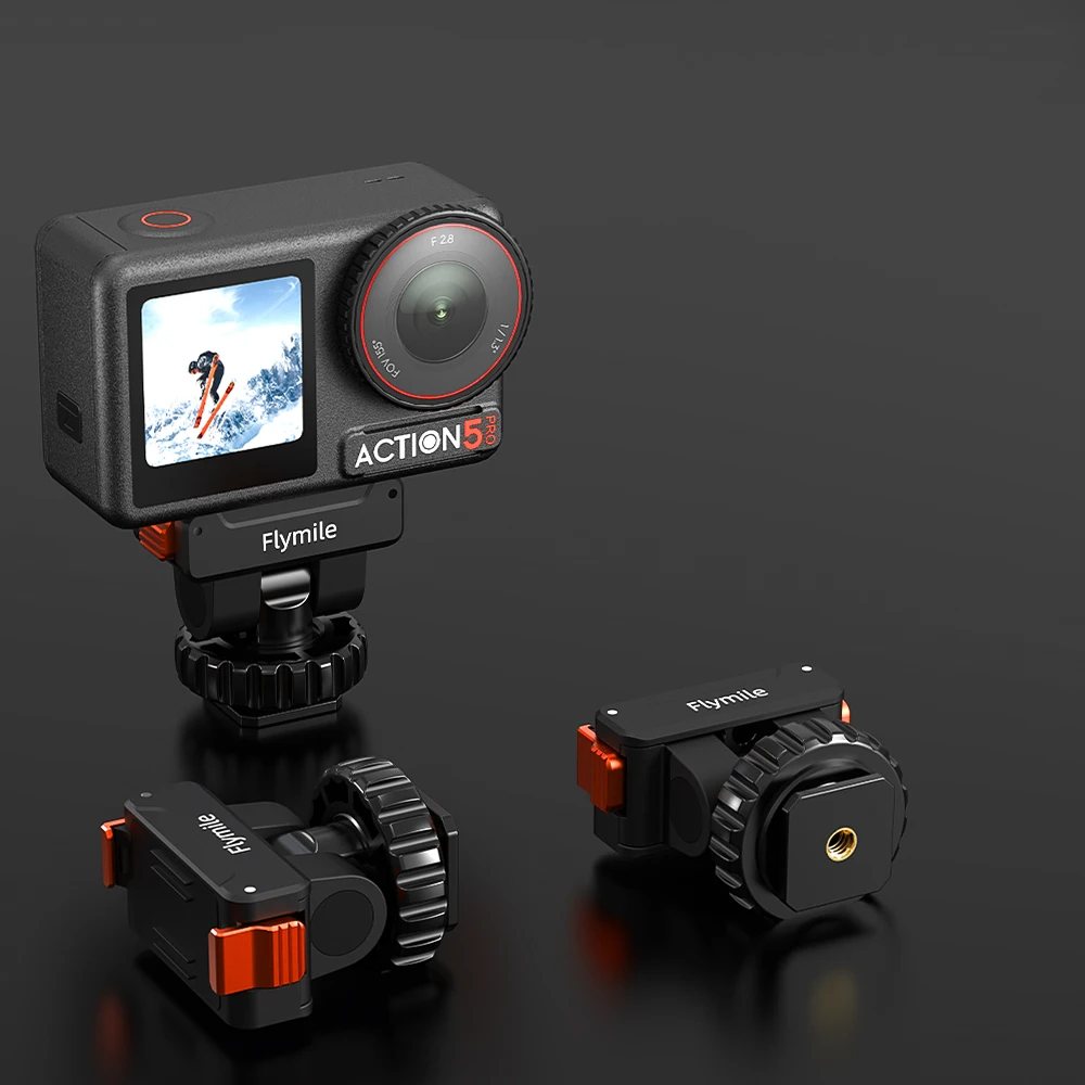 Adaptador de zapata fría para cámara para accesorios DJI Action 5 Pro 4 3, soporte magnético de liberación rápida, soporte para cámara de acción, Base de conexión