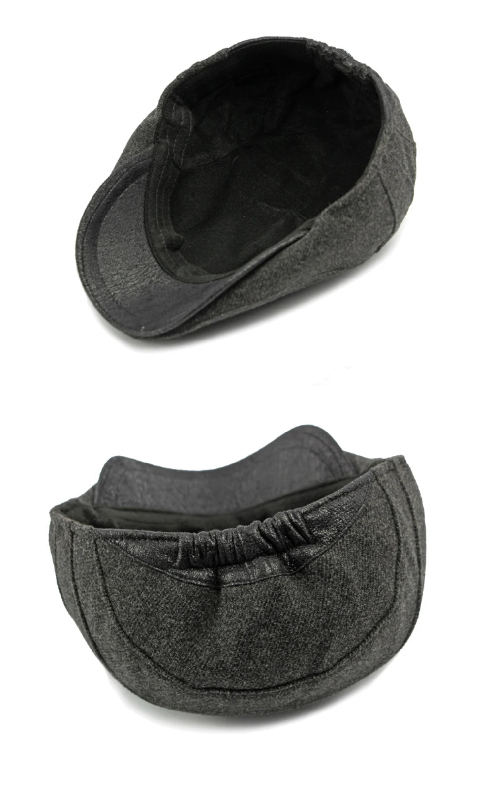 HT4941 Herren- und Damen-Baskenmütze für Frühling, Herbst und Winter, Vintage-Stil, verstellbare Ivy-Flatcap, mit Fleece gefütterte Baskenmütze für Männer und Frauen – Detail 11