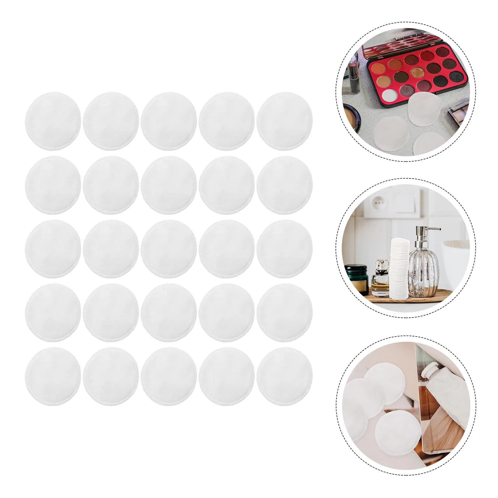 

200 Pcs Pads 6cm Round Soft Reusable Facial Cleansing Tool Makeup Remover Puff White Makeup Remover Skin Care Set