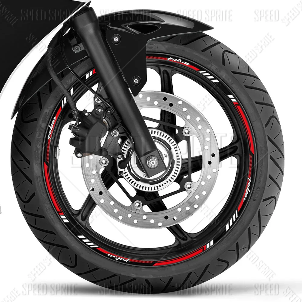 For Bajaj Pulsar 125 135 ns 200 rs 200 400 n250 ns 160  f250 Reflective Motorcycle Wheel Sticker Rim Decal Hub Stripe Tape