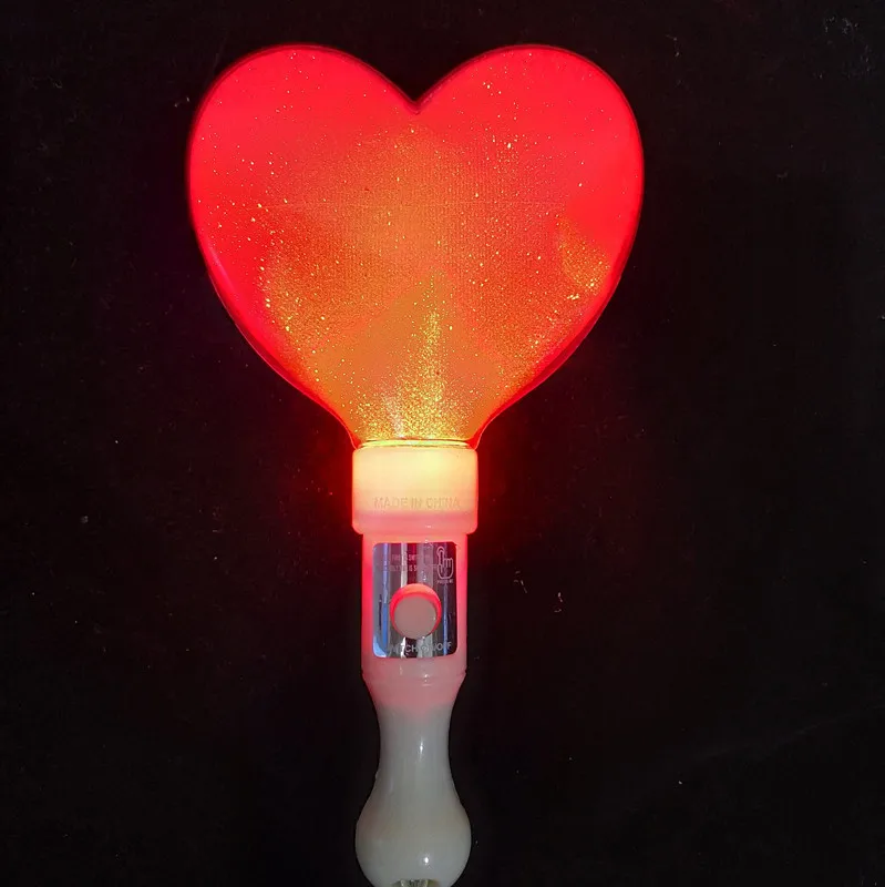 LED Flash Stick Heart Shape Light Wand for Birthday Party  Favor Funny Kids Children Adults Gifts Toys  Christmas Decoration