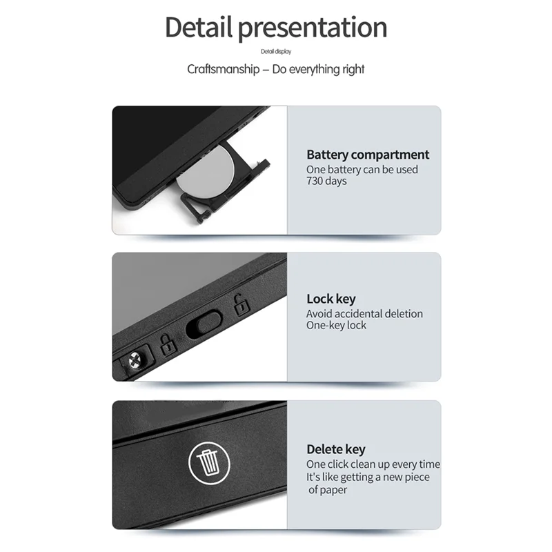 New 6.5 Inch Full Screen Superfine Handwriting Lcd Writing Tablet Drawing Board Electronic Superfine Notepads Educational