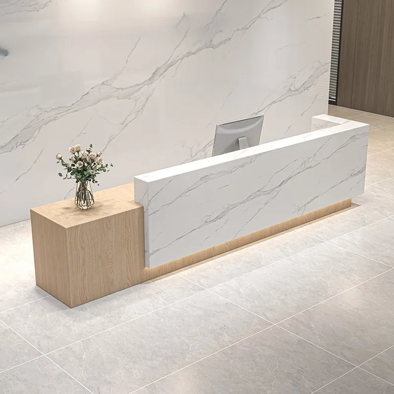 Barber Dental Reception Counter Decor Gym Medical Restaurant Reception Counter Commercial Doctor Toonbank Receptie Furniture