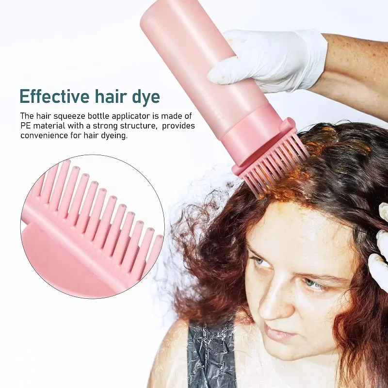 1pcs Root Comb Applicator Bottle with Oil Comb Dyeing Accessories Refillable Bottle Portable Hair Care Oil Container Tools