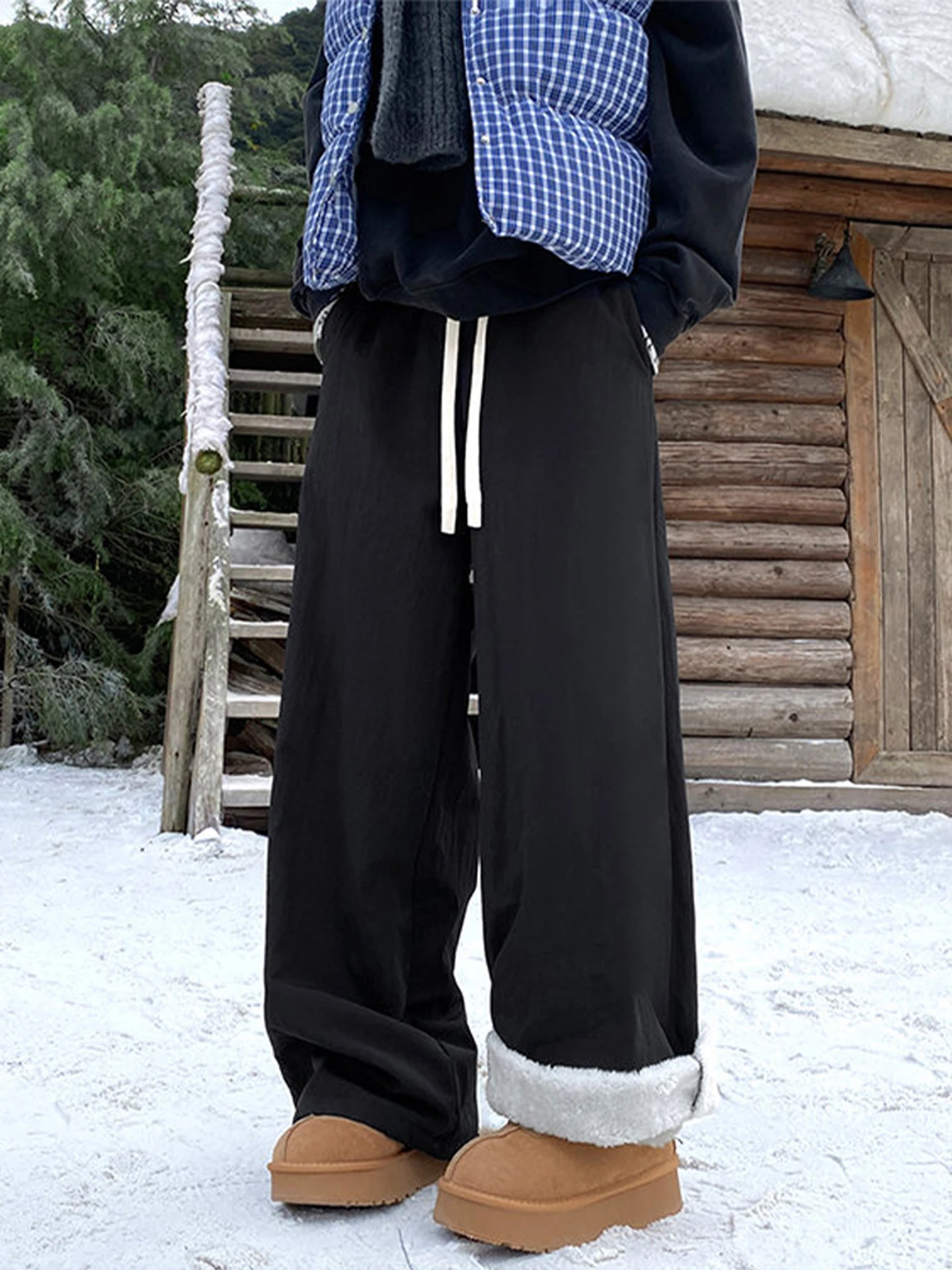 

Мужские утепленные зимние брюки на флисовой подкладке для катания на лыжах: морозостойкие, дышащие, теплые, для защиты от снега и ветра в холодную погоду