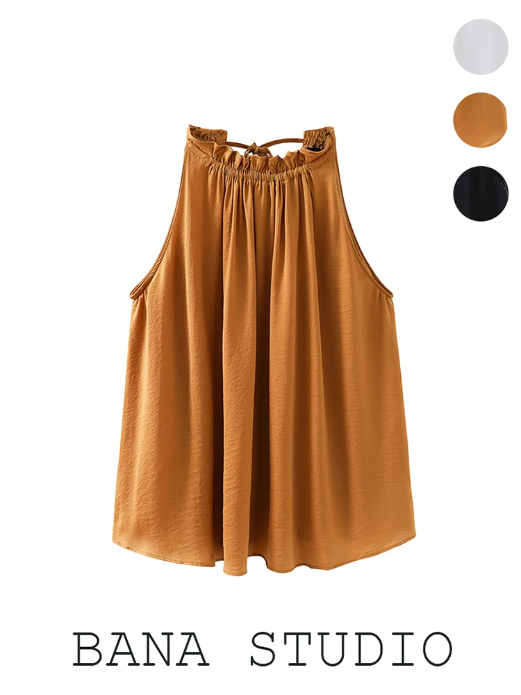 

Летняя женская свободная посадка BANA с подвесной биркой Wood ain Ne, съемная накидка трапециевидной формы, OL Sle