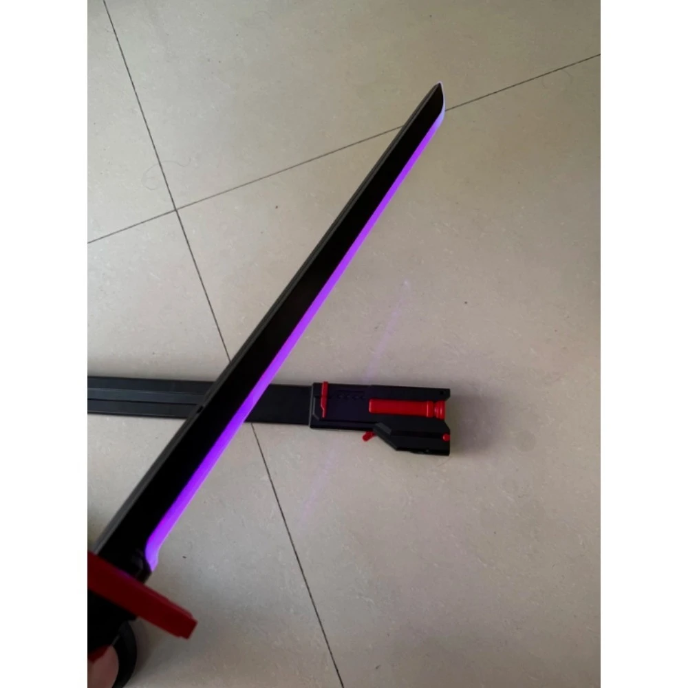Colorful  Light Up Katana Sword Prop Glowing Streamer Cosplay Toy for Kids Adults Party Costume Accessory