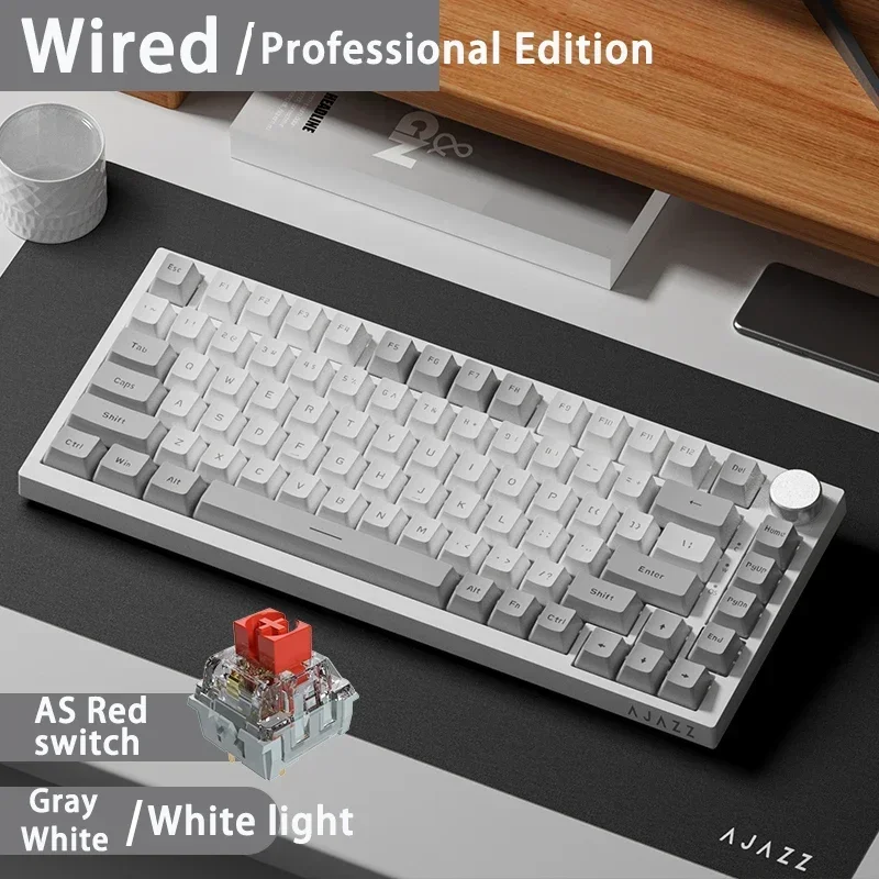 Imagem -04 - Pro Teclado Mecânico sem Fio Botão Multifuncional Tela Personalizada Teclado para Jogos Hot Swap Gaxeta Rgb Modo Ajazz-ak820