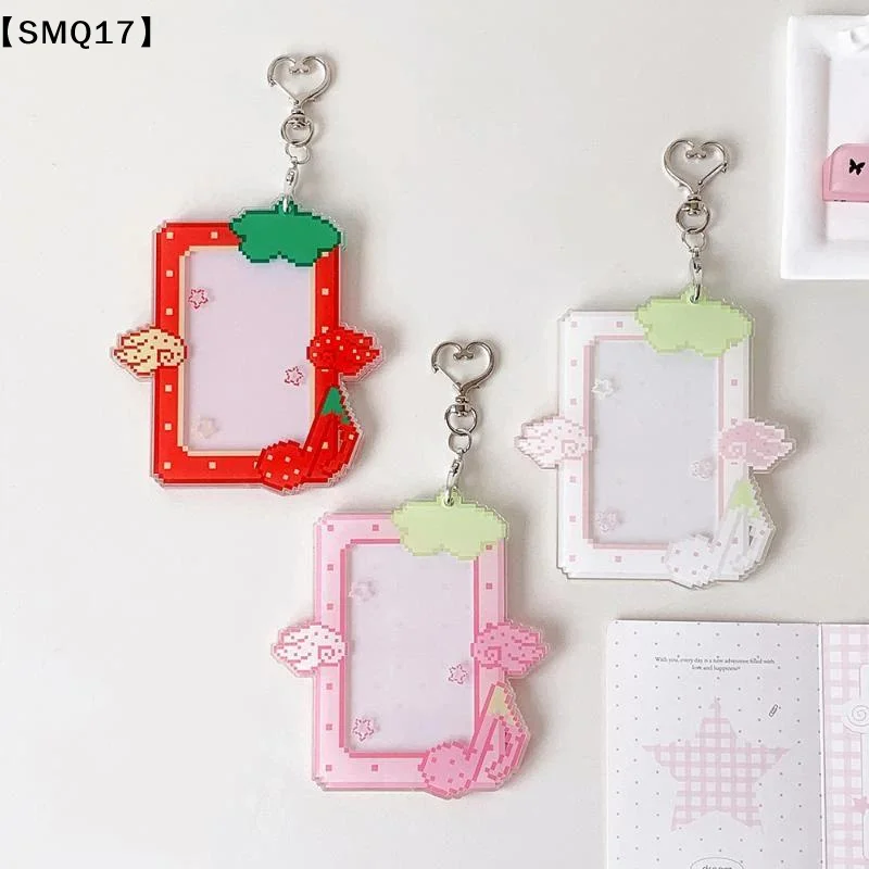 1Pcs Fashion Kpop Acrylic Musical Note 3in Photo Card Holder Cute Idol Photo Storage Backpack Pendant Keychain【SMQ】