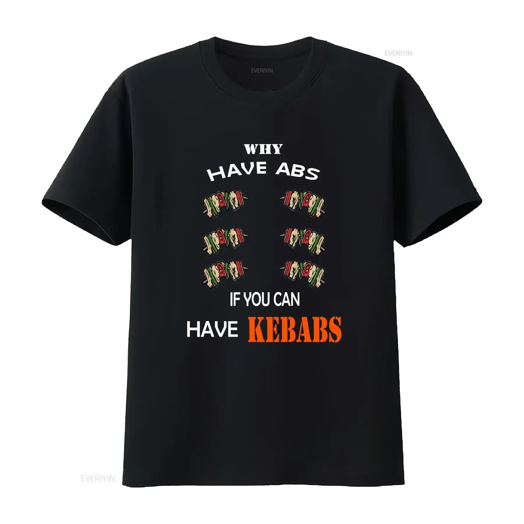 Why Have Abs If You Can Kebabs Sixpack Shish Kebab T Shirt for  vintage Washed Soft fashion streetwear Versatile Slightly