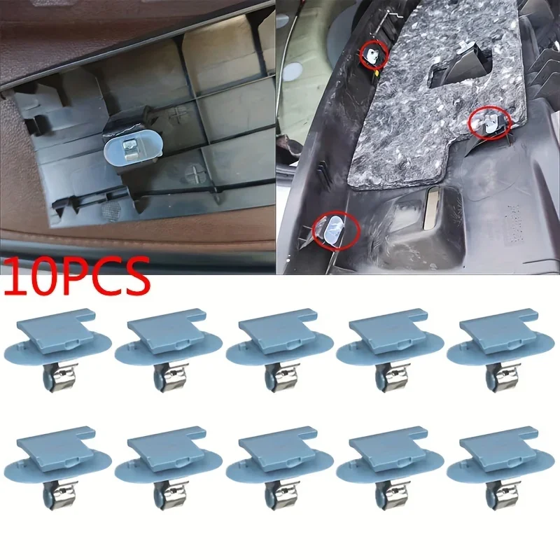 10Pcs Durable Plastic Car Fastener Clips for Tailgate Boot Pillar Clip Fastener Trim Panel Clip Blue for Opel Fastener Clip