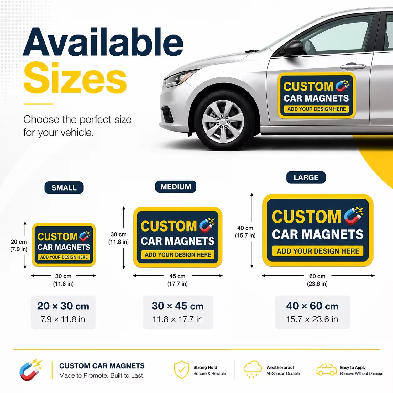 Custom Car Magnets for , Vehicle Magnet Sign for Cars, Trucks , Car Door Magnets Suitable For Personal Car Decoration And Corpor