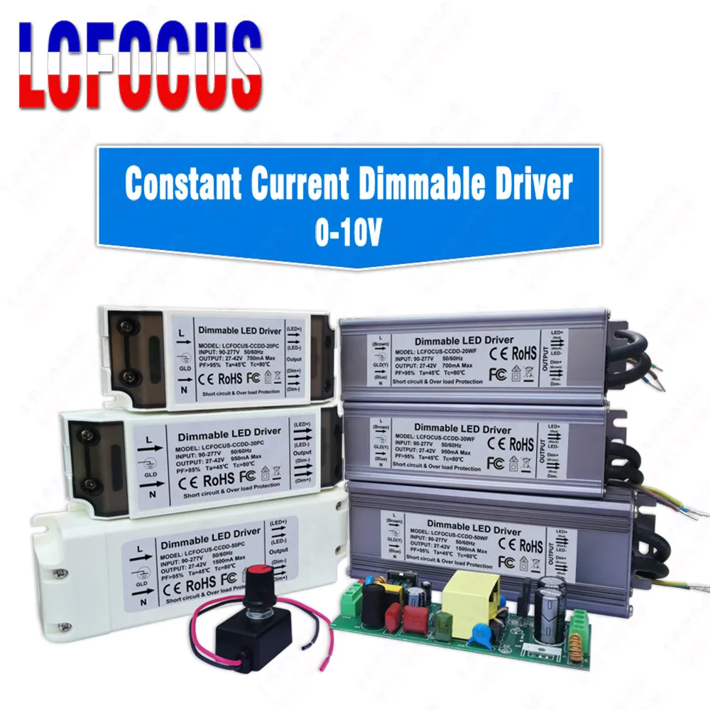 0-10V Dimmable LED Driver 1W 3W 5W 10W 20W 30W 50W 100W 150W 200W 300W Dimming Lighting Transformers Power Supply For Lamp Light