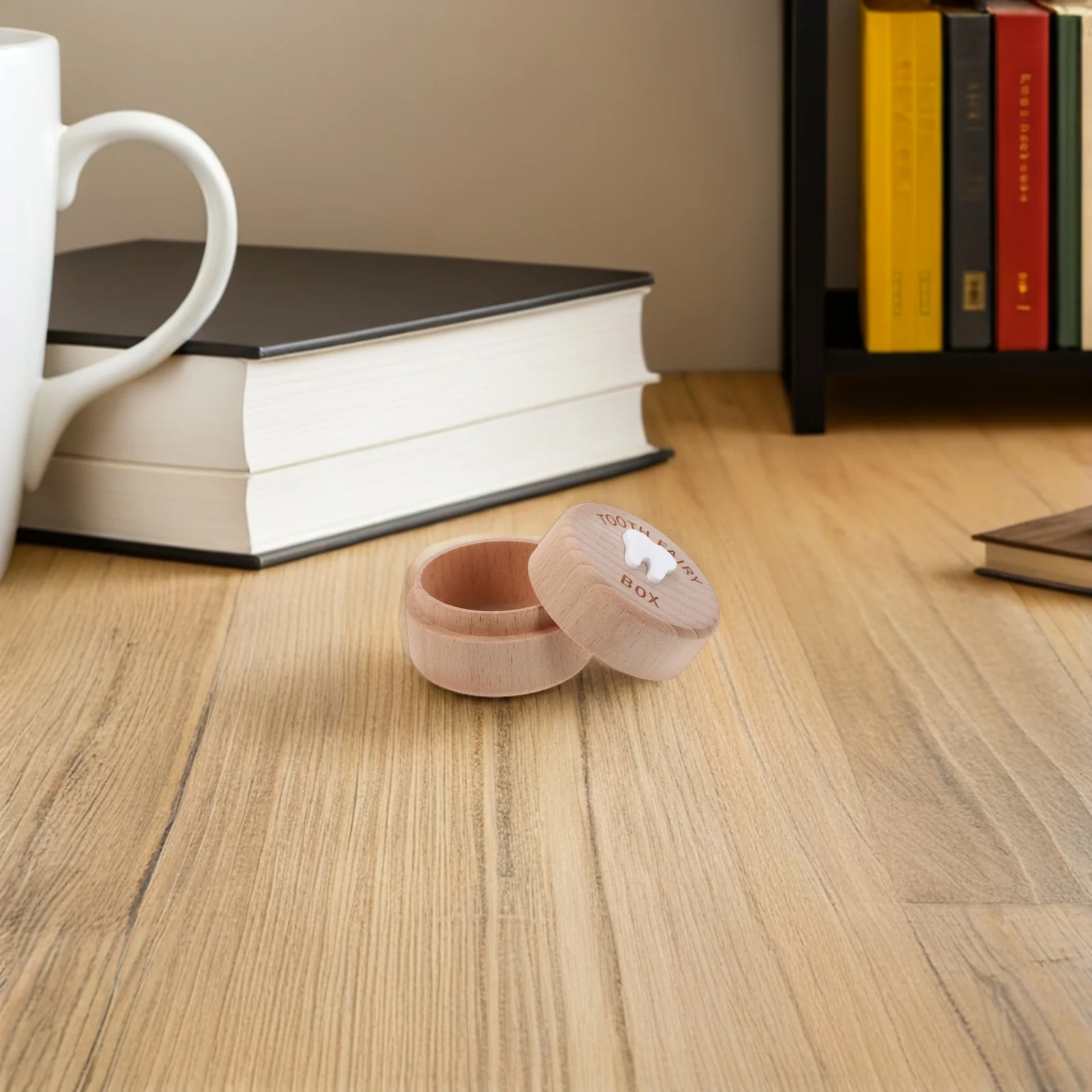 

2 шт. деревянный 3D резной контейнер для сбора потерянных зубов, ящик для хранения, контейнер для подарков 2X2X1,4 \