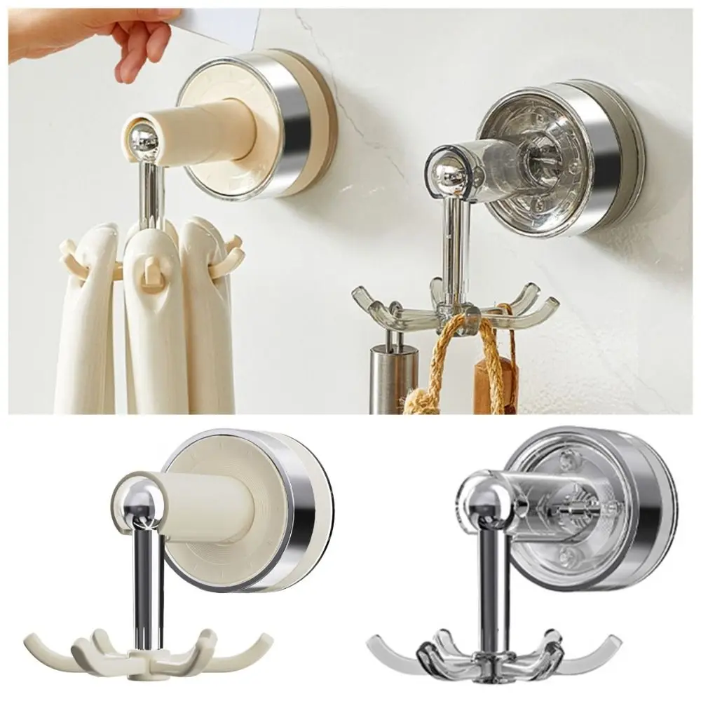 Fashion Wall Mounted 360° Rotating Folding Hook Hanging Punch-free Six-claw Rotating Hook Powerful Traceless Wall Hook Kitchen