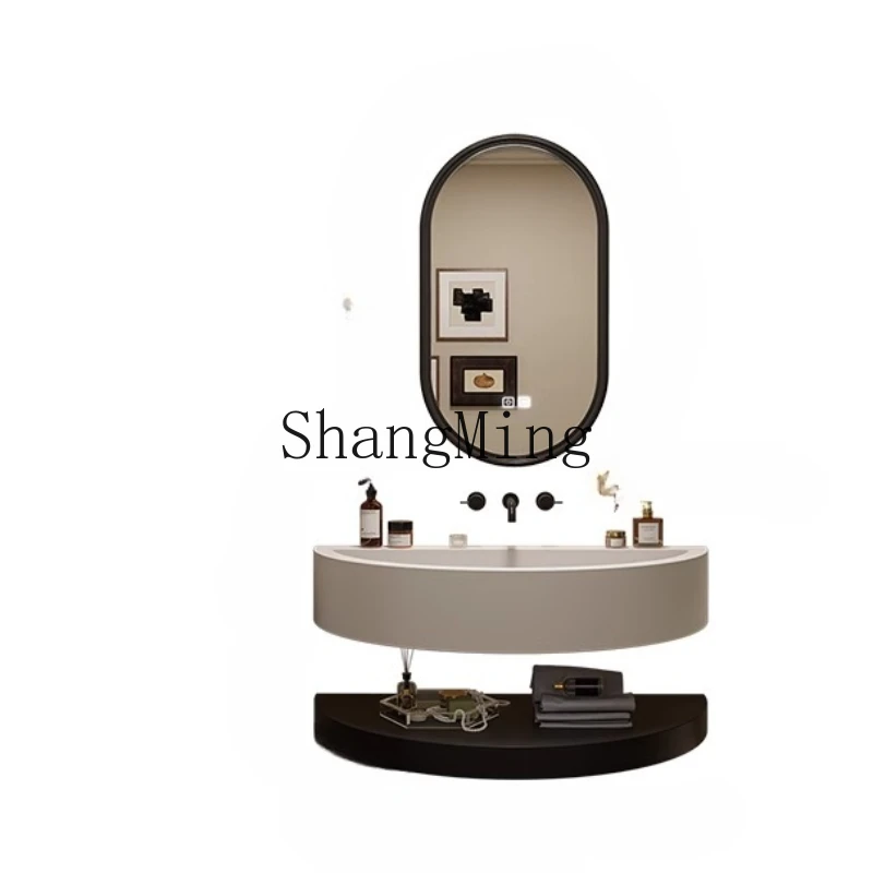 

FG minimalist integrated basin special-shaped bathroom cabinet toilet curved wash face wash basin