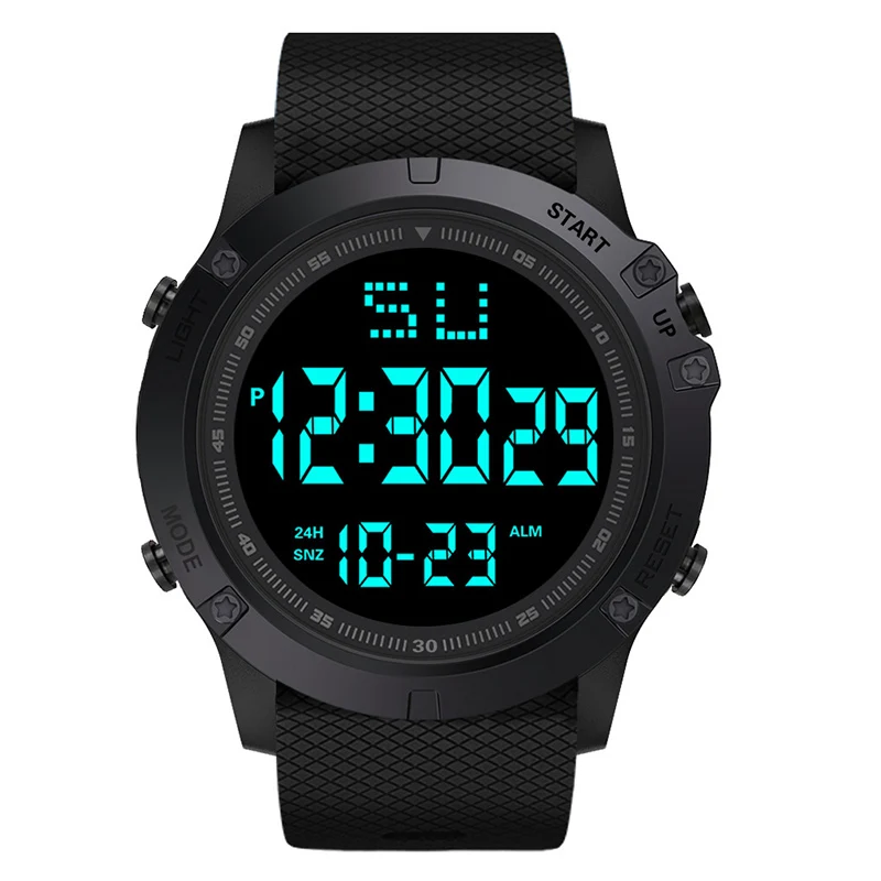 Y08 Men Sports Watch Multifunction Military Men's Sports Watch Waterproof Luminous LED Digital Electronic Wristwatch for Kid