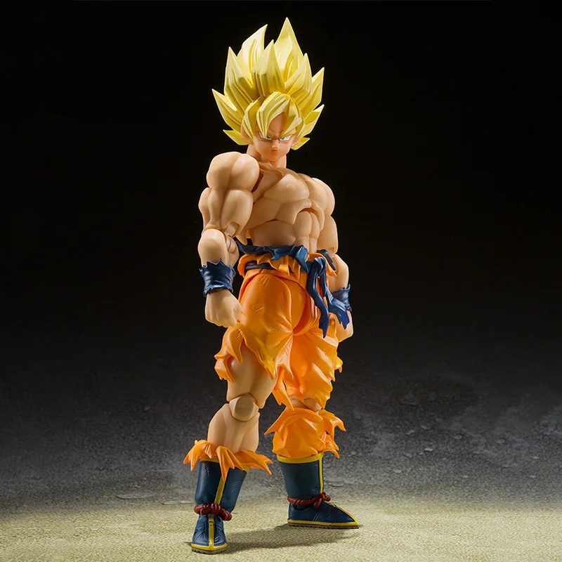 Bandai Original Genuine Figure Dragon Ball Model Kit SHF Son Goku Iegendary Super Saiyan Collection Action Figure Model Toys