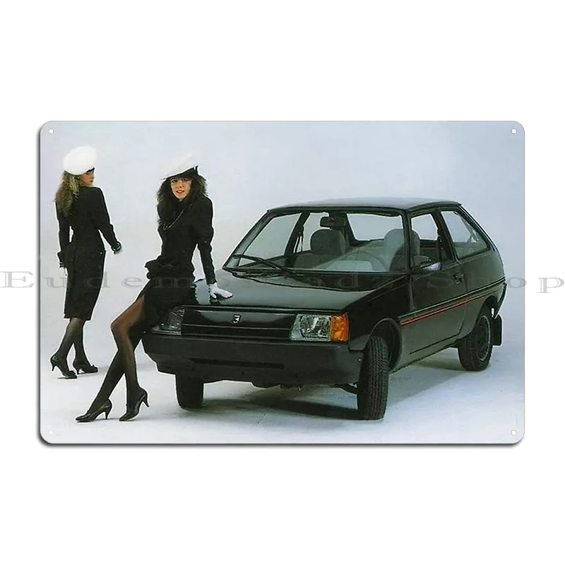 Zaz 1102 Tavria السوفياتي Subcompact 1990 daf 66 ماراثون تصميم معدني صدئ سينما المرآب بار الكهف تين تسجيل ملصق