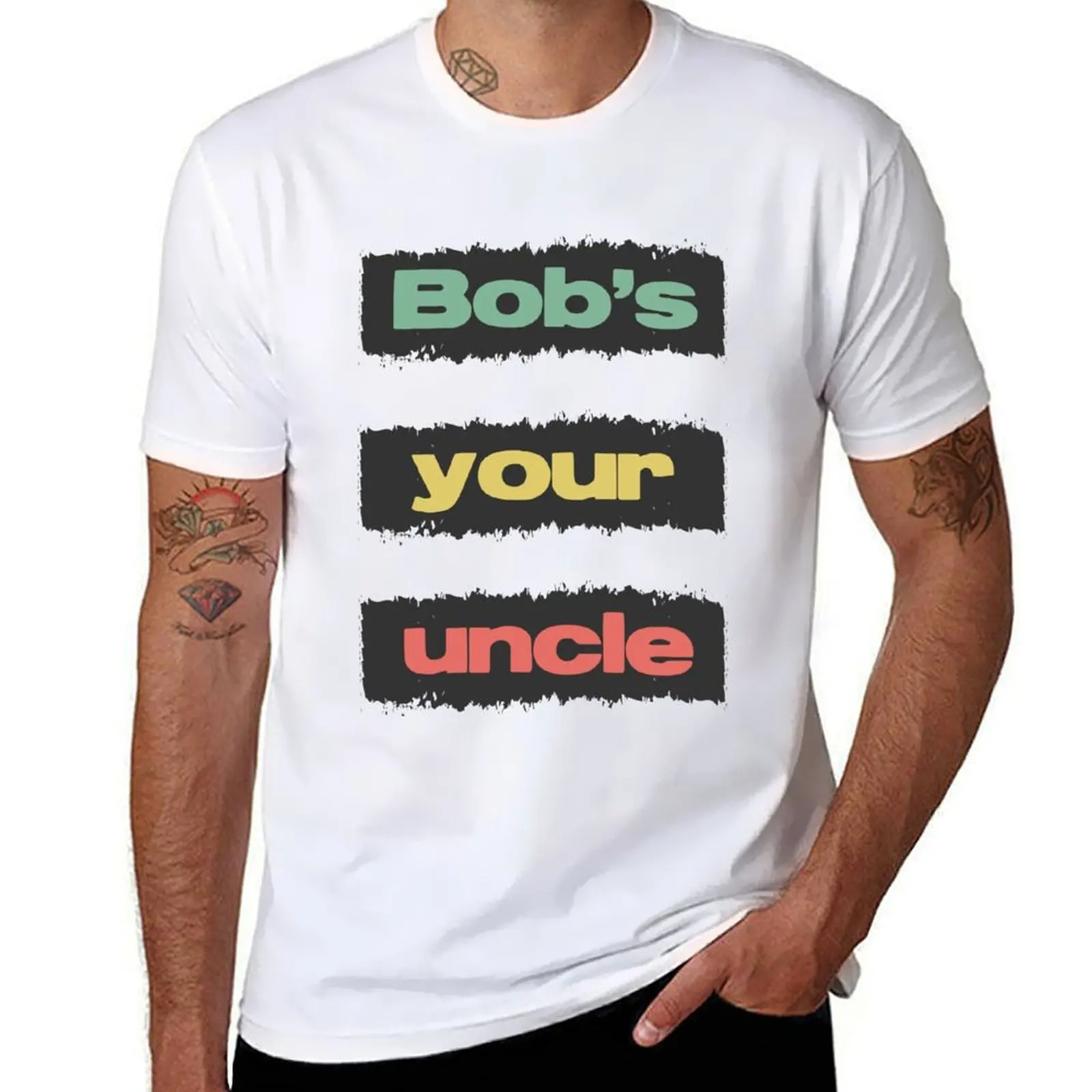 

Bobs Your Uncle British Slang Retro Vintage Style Saying T-Shirt cotton t shirts high quality t shirts cotton 100% T-Shirt