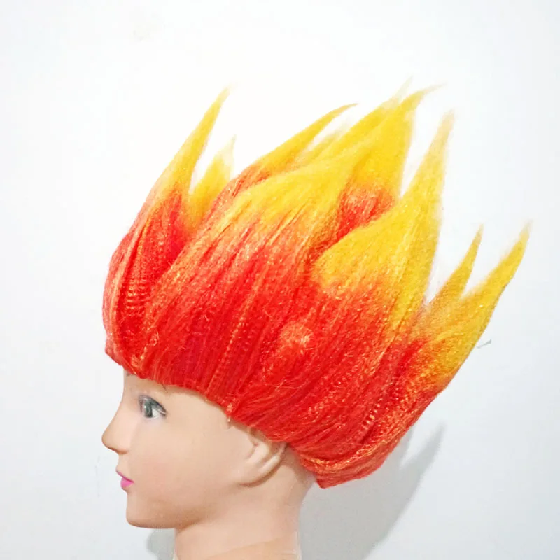 Dragon Ball Son Goku Anime Cosplay Wig Trolls Flame Head Wigs Heat Resistant Halloween Cosplay Wig