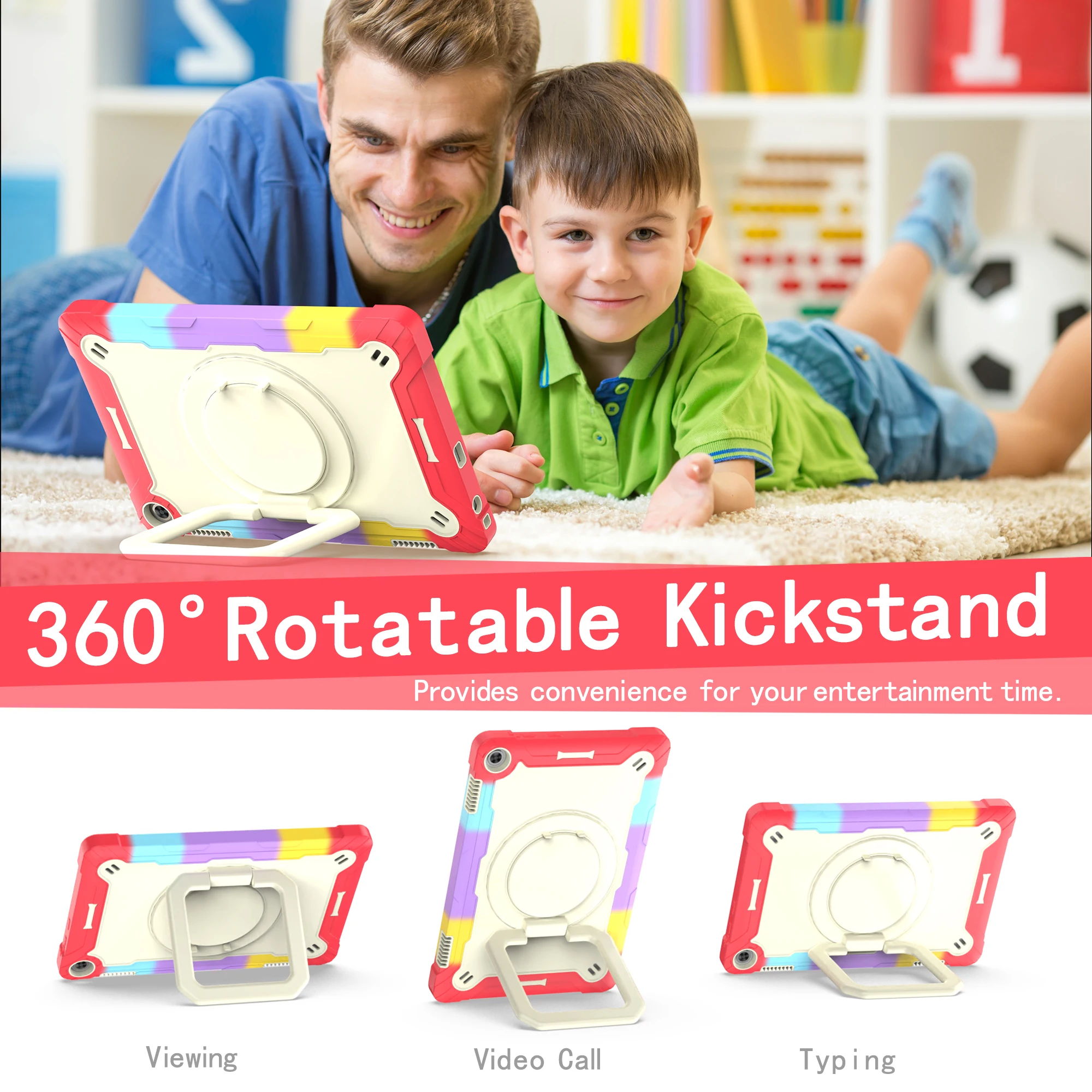 

Чехол для Lenovo Tab M10 3-го поколения 10,1 дюйма, 2022, сверхпрочный противоударный защитный чехол с вращающейся подставкой, плечевой ремень