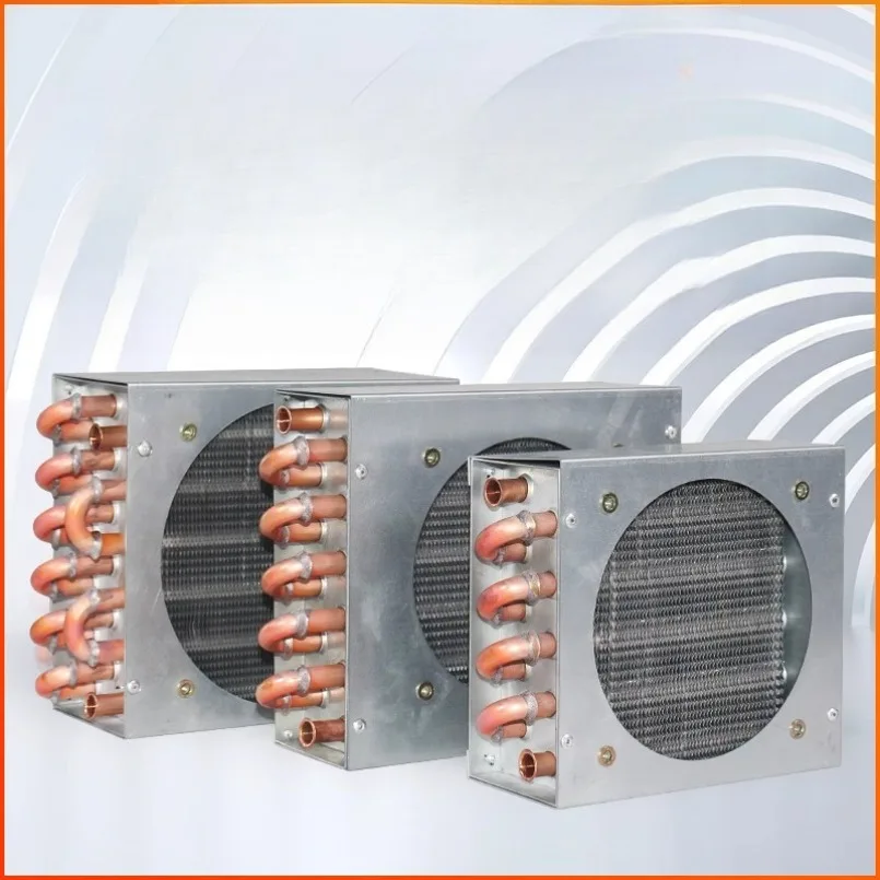 Small Shell Condenser Radiator Refrigerator Freezer Air-cooled Water-cooled Aluminum Fin and Copper Tube Heat Exchanger