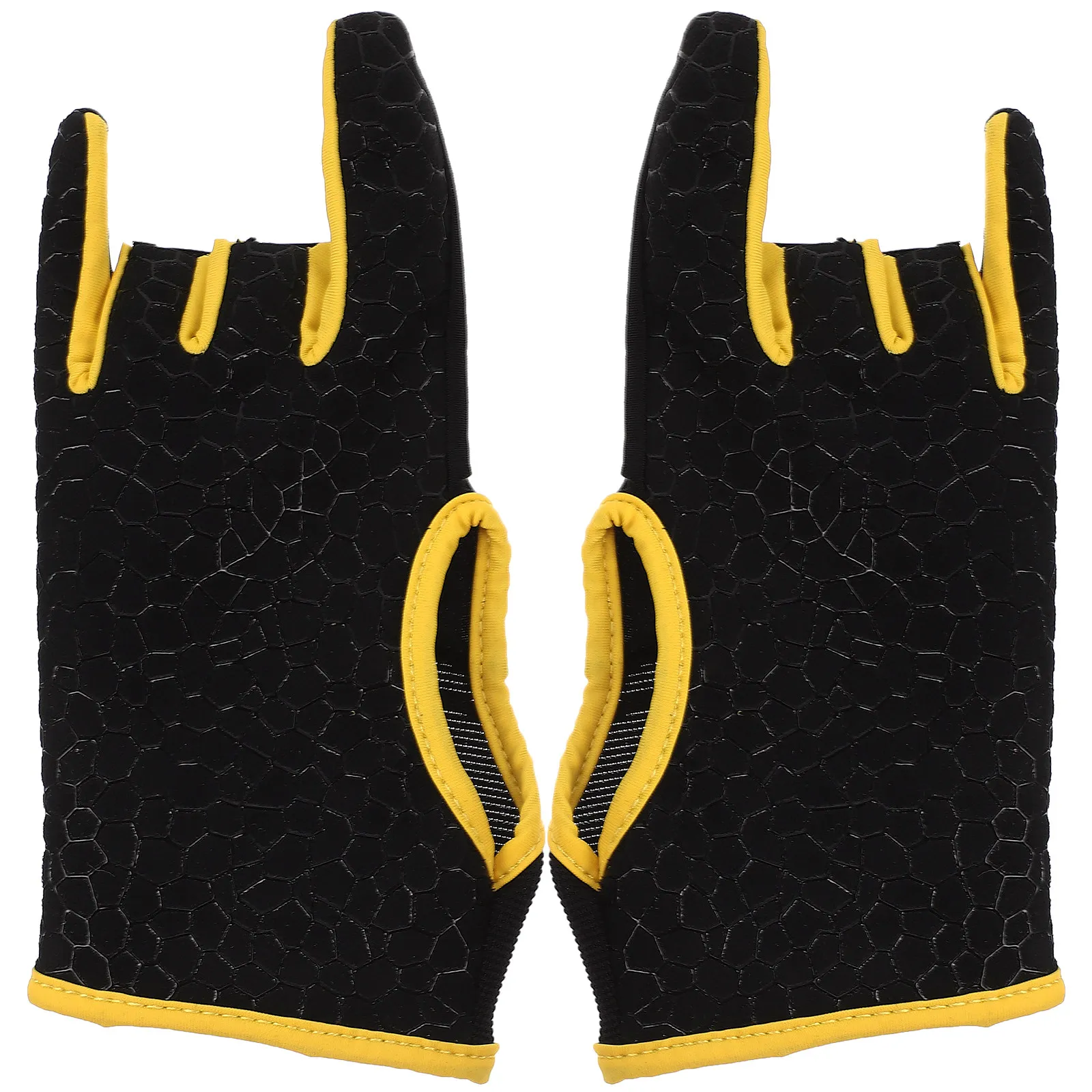 

1 Pair Anti-Slip Professional Bowling Gloves Silicone Breathable Flexible Thumb Protection Size L Xl Yellow Sports Gloves
