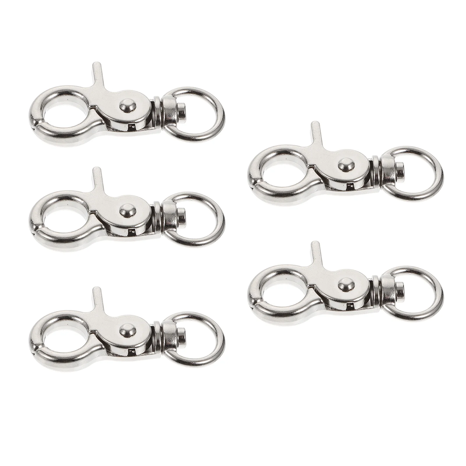 

5 Pcs Birdcage Lock for Parrot Small Hook Key Chain Metal Clips Safety Buckles Stainless Steel Lobster Clasp Heavy Duty Hooks