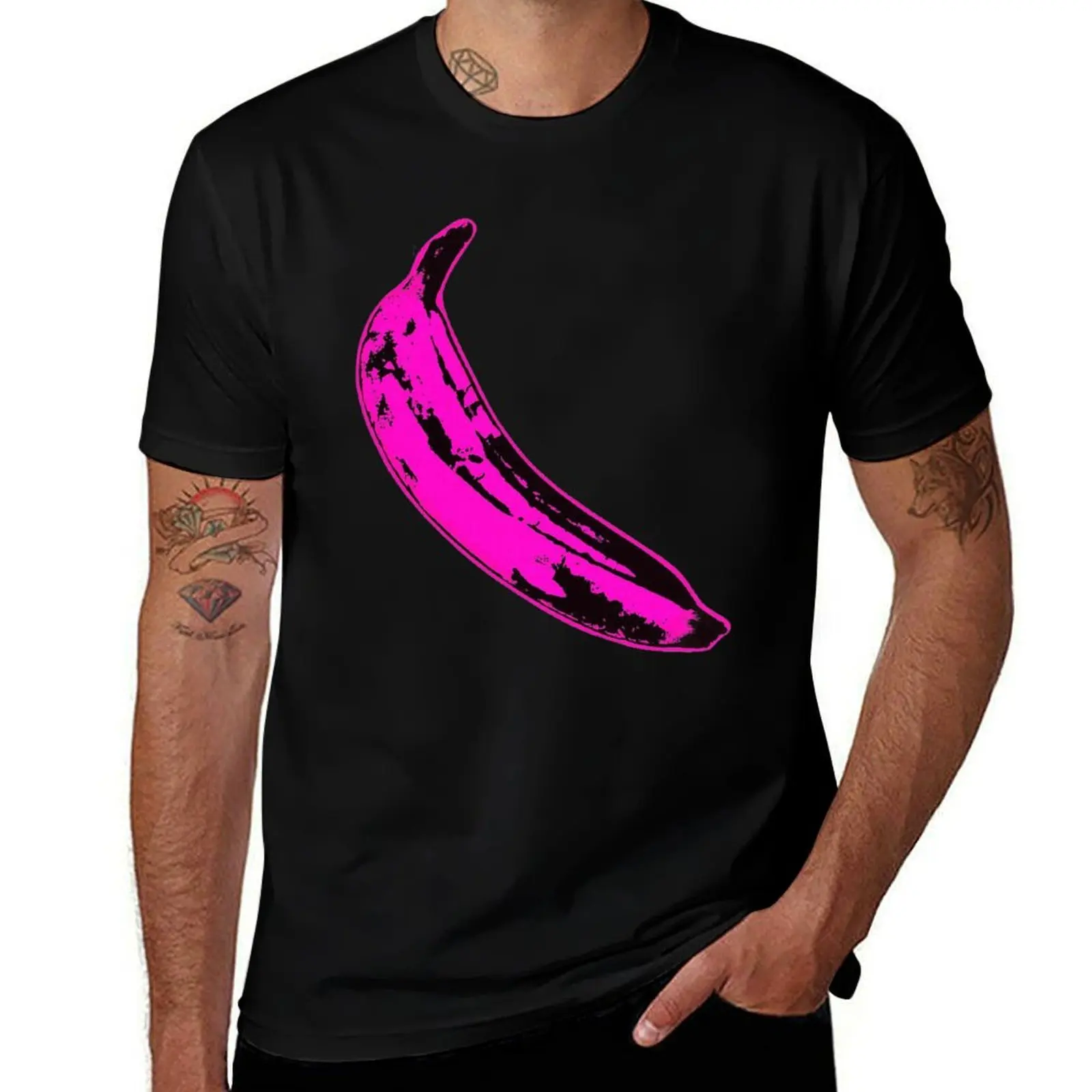 Pink banana (Peel Slowly and See) T-Shirt Work Utility Short Sleeve Shirt