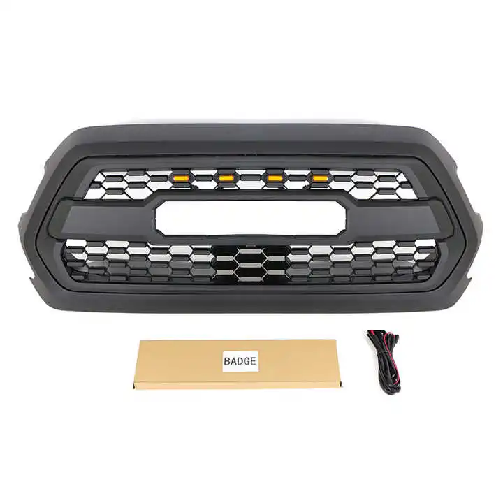 Good Price Mesh Front Bumper Grille Suitable For Tacoma 2019 2020 2021 2022 Front Bumper Grill Body Kit With Lamps
