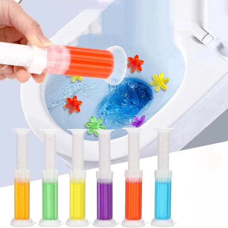 5pc Bathroom Toilet Cleaning Gel Flower Aromatic Deodorant Disinfection Long-Lasting Scent Dirt Removal Efficient Toilet Cleaner