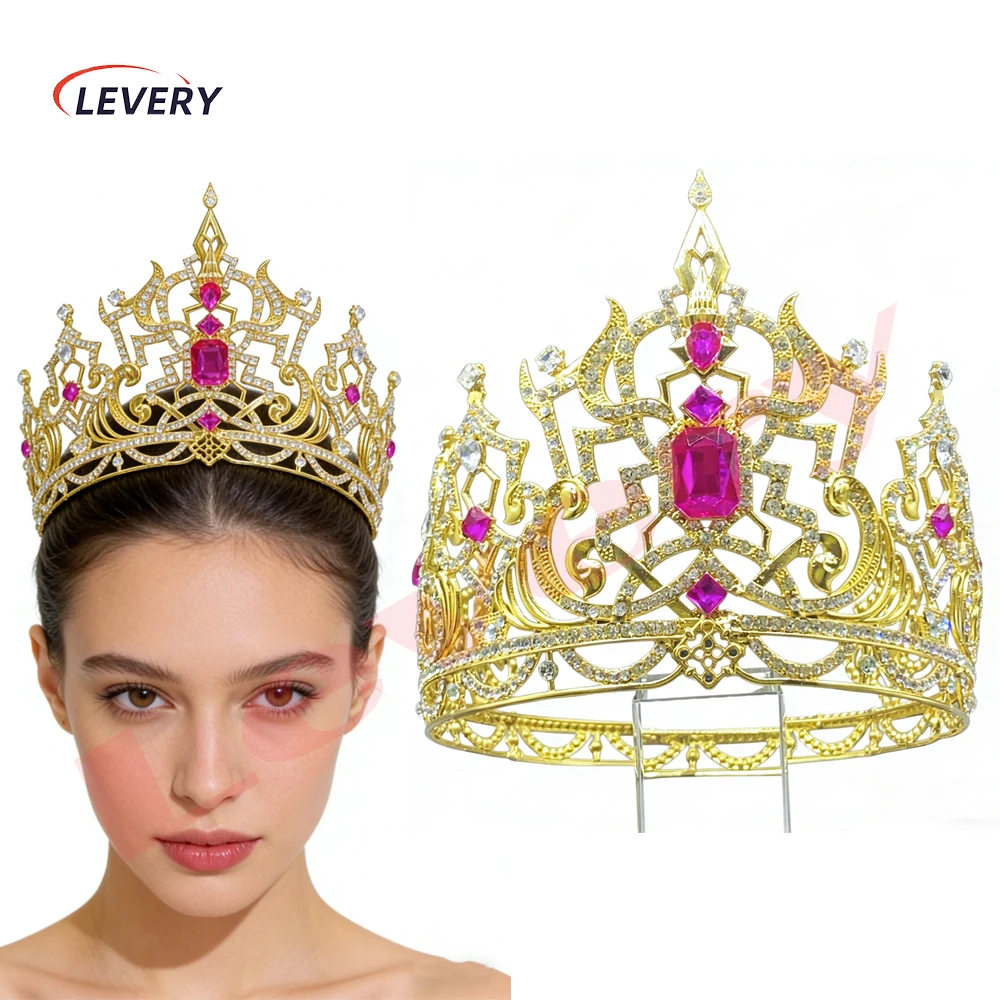 

Levery Full Rhinestone Headbands Crown for Women and Girls, Princess Tiaras Crown for Bridal, Crystal Queen Tiara Head Band