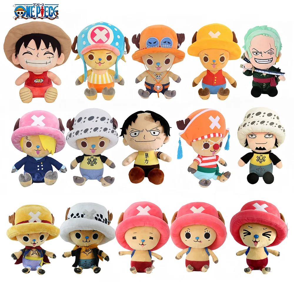 One Piece Original Japanischer Anime 30cm Plüschtiere Niedliche Stoffpuppe Luffy Chopper Ace Roronoa Zoro Kinder Weihnachtsgeschenke Cartoon-Figur