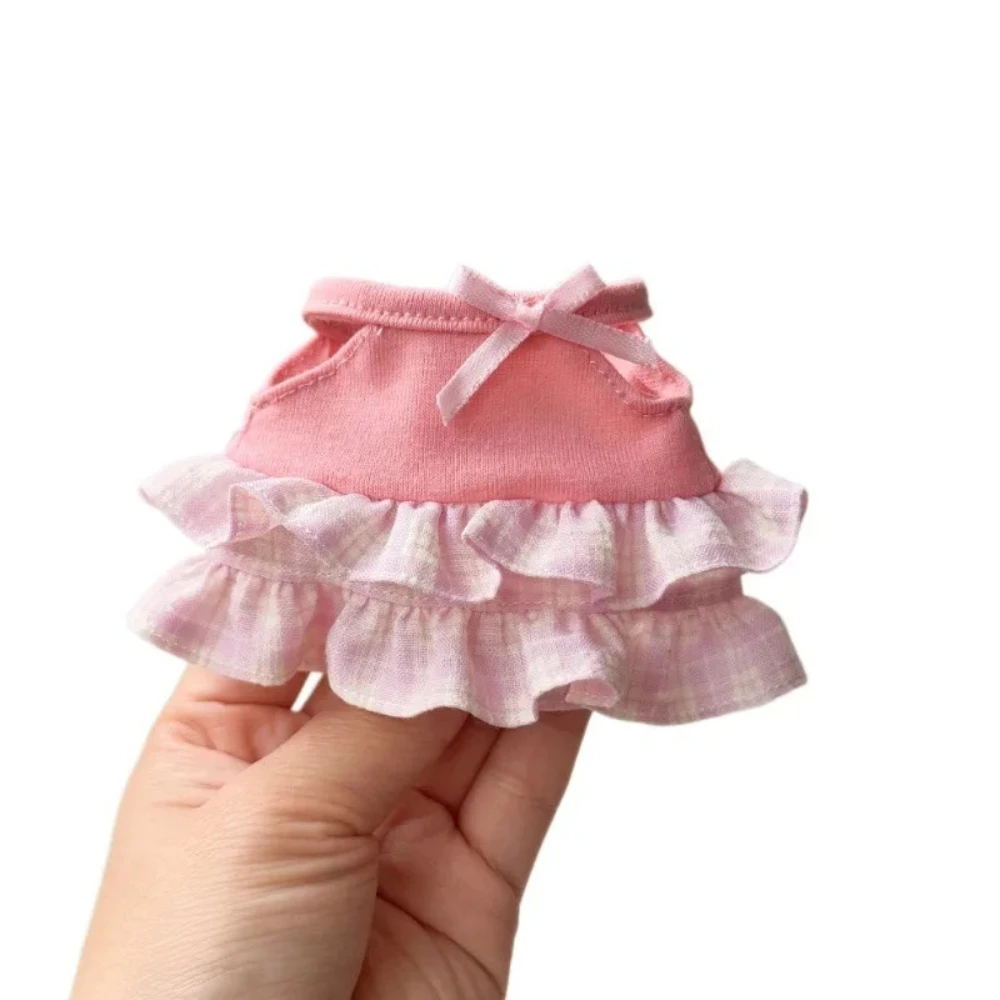 3 Colors Sweetheart Bubble Dress for 10-17cm Plush Doll Summer Party Costume Mini Skirt Stuffed Animal Birthday Gift Outfit 1PC view 5