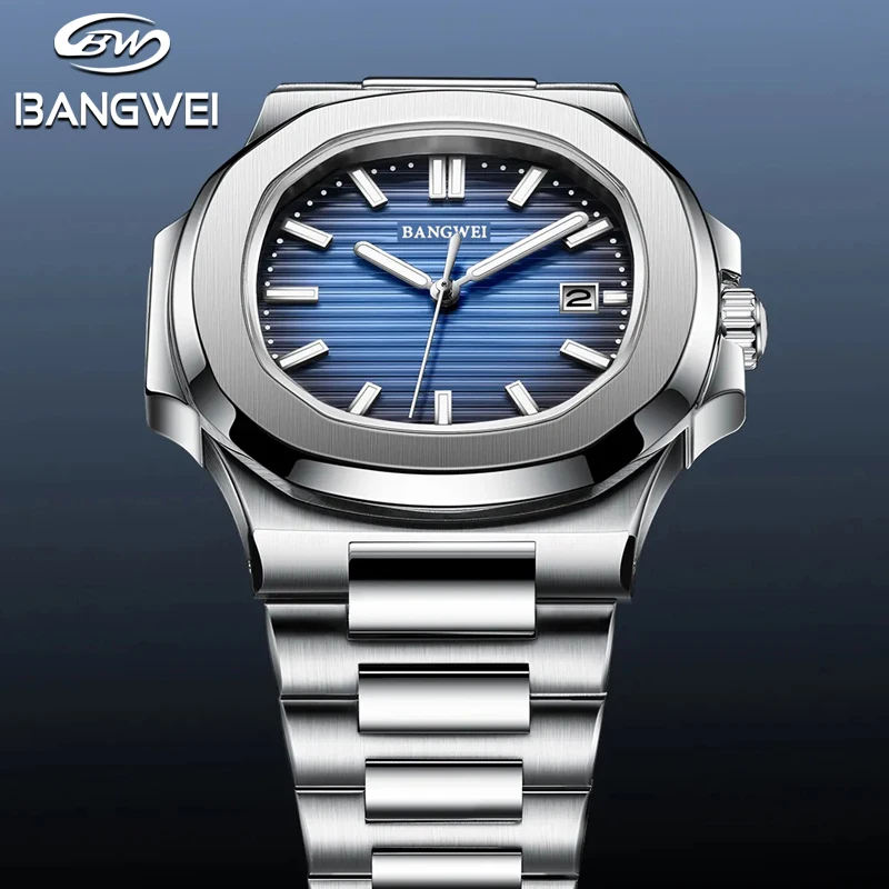 

2025 новые роскошные мужские кварцевые часы 30 м водонепроницаемые автоматические часы с датой мужские спортивные часы с хронографом из нержавеющей стали для мужчин часы