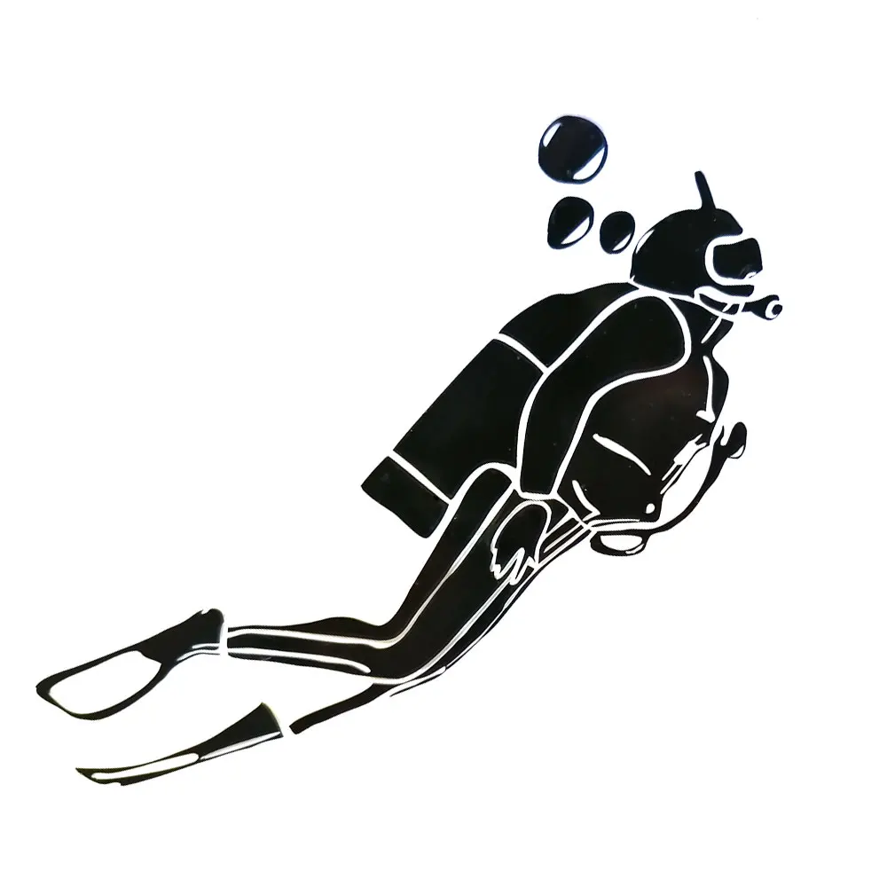 Scuba Diver Vinyl Decal for Diving Tank Fins Personalized Stickers for Diving Tank Novelty Decals for Fins Cars Boat