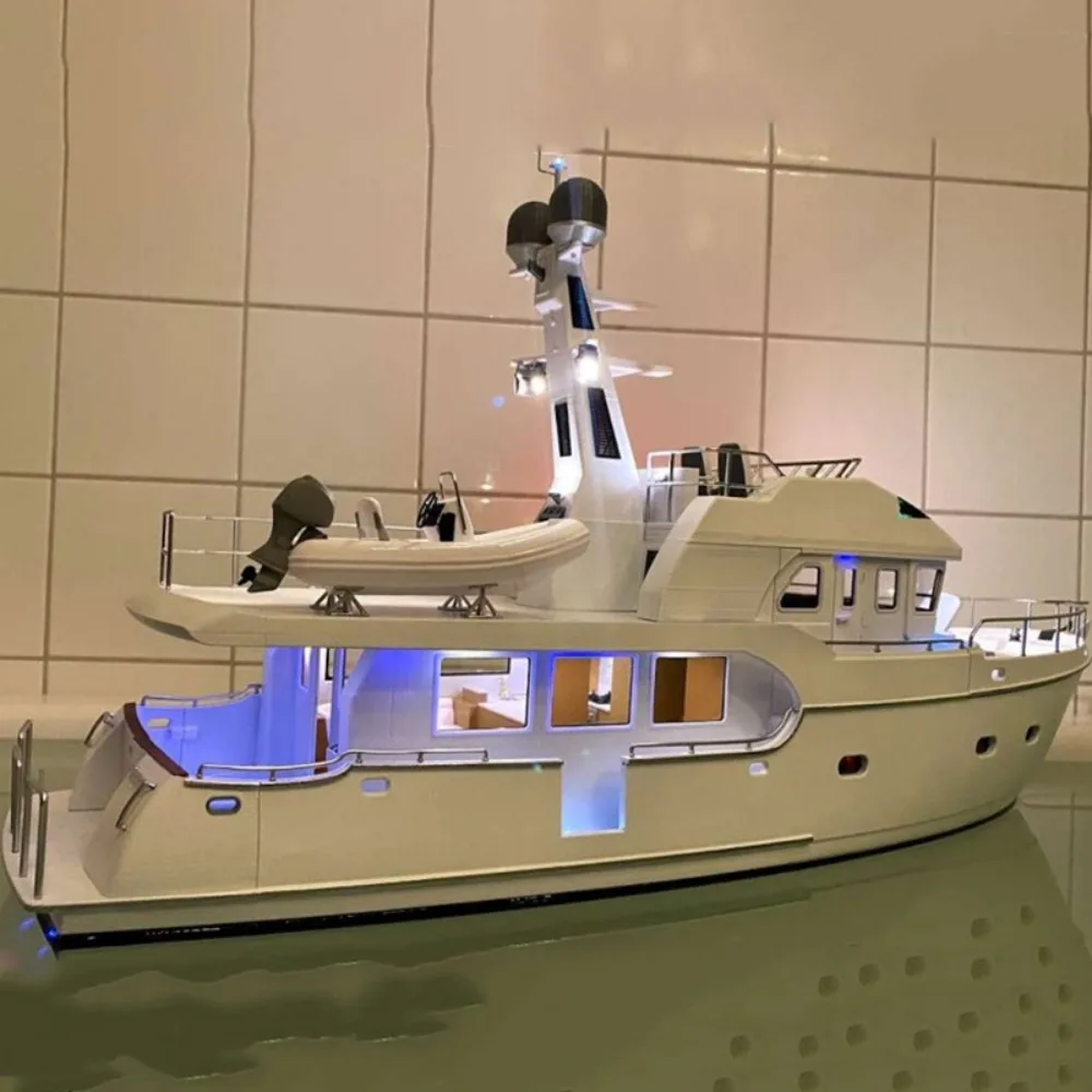 75 cm RC Schiffe Dual Motoren Simulation Nordhavn Yacht Fernbedienung Boot 3D-Druck Form RC Schiffe Modellbausatz Schiff Spielzeug Geschenk