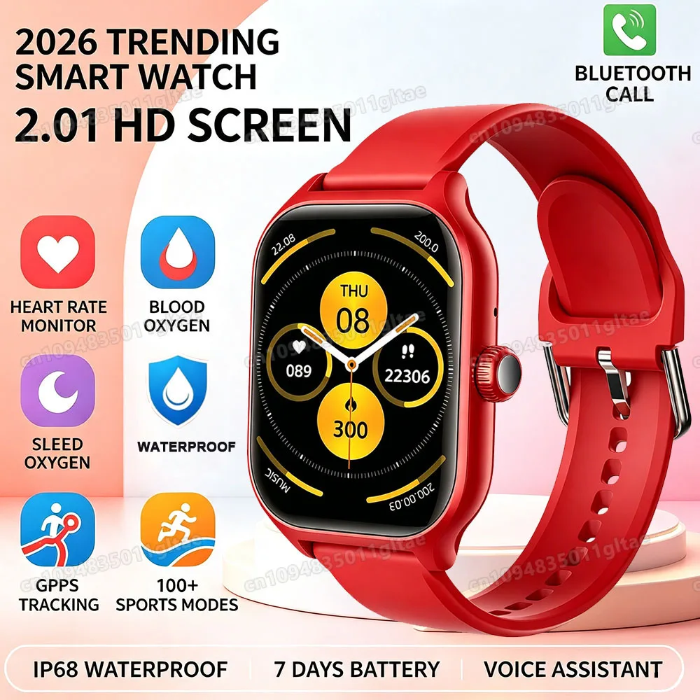 2026 New Multifunctional Smart Watch Men Women Bluetooth Connected Phone Music Fitness Sports Bracelet Sleep Monitor Watch HW12