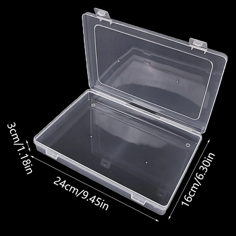 1Pc Dustproof Nail Art Storage Box Wearable Nail Patch Display Board Box Transparent Plastic Makeup Organizer