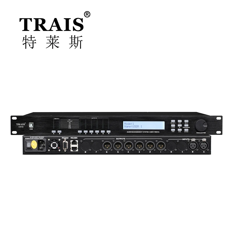 

TRAIS DSP26 2 In 6 Out DSP Audio Processor Performance Karaoke Digital Processor Audio Effect